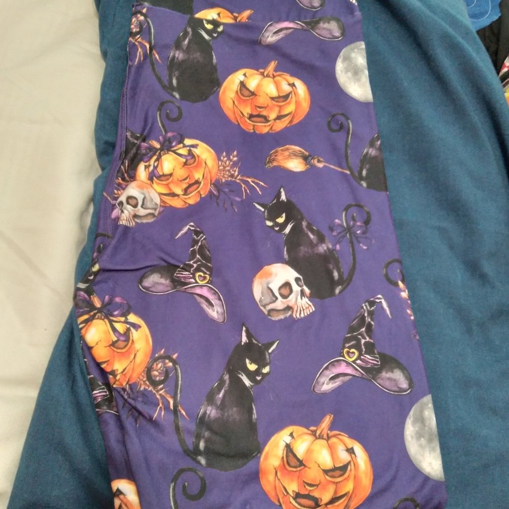 Halloween Leggings - black cat